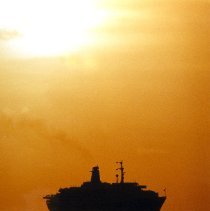 Cruise ship at dusk