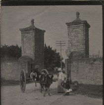 African American family in carriage.