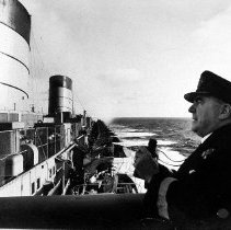 S.S. Queen Elizabeth at sea