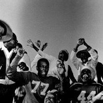 Jubilant Spectators at Spring Football Training