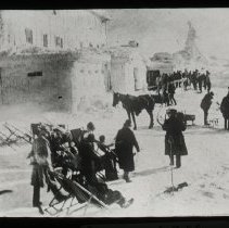 Horses and People in the Snow