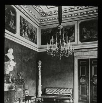 Room with Bust and Chandelier