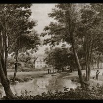 Landscape with Home and Trees