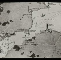 Map of Germany. Snowing Strande, Schilksee, Holtenau, Heickendort, and Labo