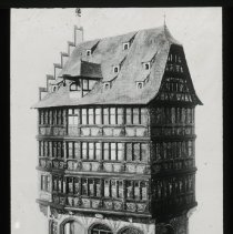 Image of a model of a huge building in the Deutsches Museum in Munchen.