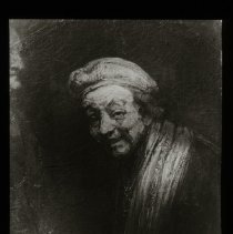 Drawing of a smiling man looking directly at the camera.