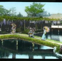 Three Ladies with umbrellas