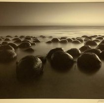 Herd of Rocks - Bowling Ball Beach from Sea at Night series