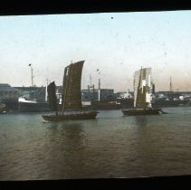 Square sails on boat