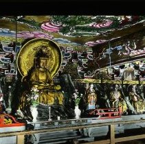Buddha statues at altar