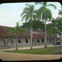 Long red roof building