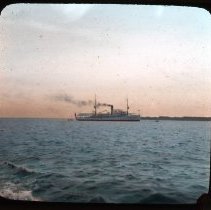 steam ship in open water