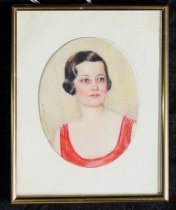Lowdon, Elsie Motz, "Portrait of Oveta Culp Hobby" 1935-Front