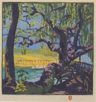 Baumann, Gustave, "Live Oak, Landa Park," 1920