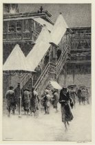 Lewis, Martin, "Snow on the El," 1929