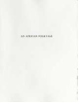 Legge, Willow, Half-title page (An African Folktale), 1979