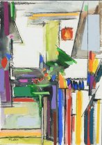 Lee, Marjorie E (Johnson), I Leave the City by a Straight Line, recto, 1979