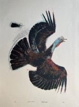 Otis Dozier, "Wild Turkey", 1987, color lithograph