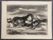 Otis Dozier, "Winter Landscape", 1940, lithograph