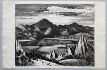 Jane Dow, "Colorado Springs", 1940, lithograph