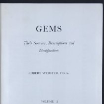 Gems: Their Sources, Descriptions and Identifications Vol. 2 inside cover