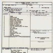 L2020.6.17_Record of personal property of SP4 Odell Craig