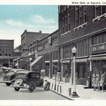 Postcard - West side of Square, Covington, Tenn.