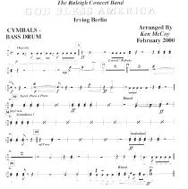 God Bless America (cymbals-bass Drum) Mccoy 2000 001e