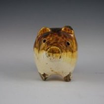Cornelian Yellow and Brown Piggy Bank
