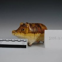 Cornelian Yellow and Brown Piggy Bank