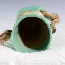 Jade Green Ming Tree Vase with Asian-Inpsired Motifs