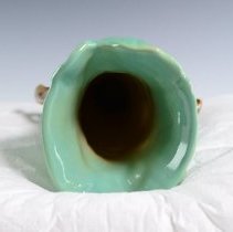 Jade Green Ming Tree Vase with Asian-Inpsired Motifs