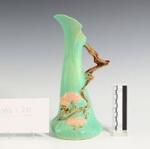 Jade Green Ming Tree Pitcher Asian-Inspired Motifs