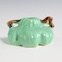 Jade Green Ming Tree Candlestick