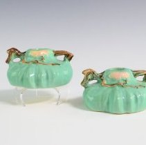 Jade Green Ming Tree Candlestick