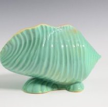 Jade Green Ming Tree Conch Shell Vase