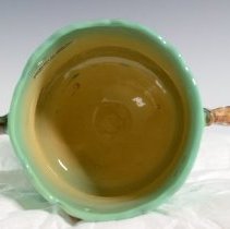 Jade Green Ming Tree Hanging Basket with Asian-Inspired Motifs