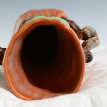 Ming Tree Vase with a Brown Trial Glaze and Asian-Inspired Motifs