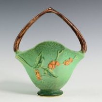 Marsh Green Bittersweet Basket Vase