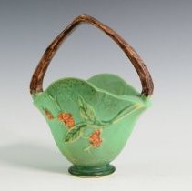 Marsh Green Bittersweet Basket Vase