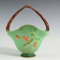 Marsh Green Bittersweet Basket Vase