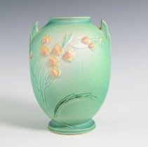 Ixia Vase in Green with a Splash of Blossoms