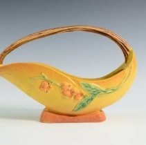 Saffron Yellow Bittersweet Basket Vase