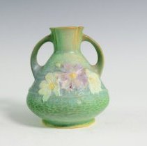 Cosmos Vase in Sunlight Green with Floral Spray