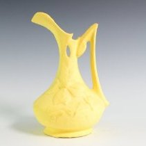 Unusual Clematis (Connecticut?) Ewer with Low-Relief Blossoms and Leaves