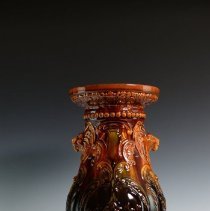 Majolica (Blended Colors) Lion-Head Pedestal