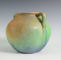 Mottled Green and Tan Earlam Vase