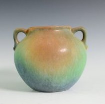 Mottled Green and Tan Earlam Vase