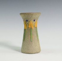 Mostique Vase with an Orange Tulip Motif