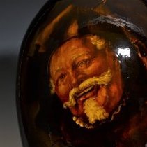 Rozane Royal (Dark) Vase Converted into a Lamp Base with a Portrait of Sir 